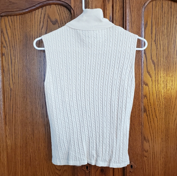 Women's  Pursuits Ltd. Sleeveless cream top. Size M. - Picture 2 of 4